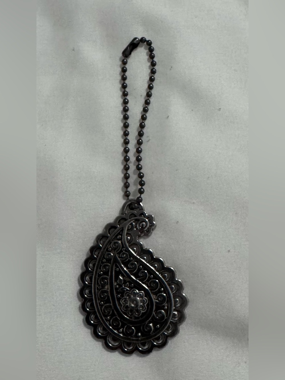 Vintage Bandana By American West Purse Charm Pendant Keychain Silvertone